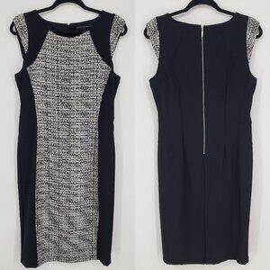 White House Black Market Monochrome Midi Dress
